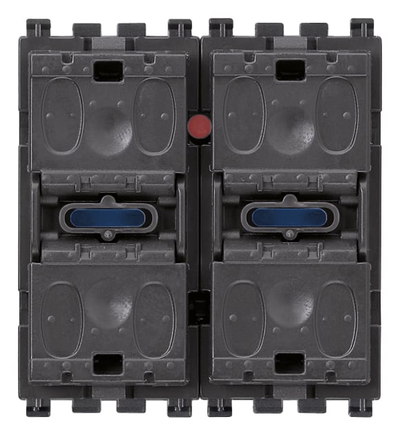 VIMAR - Ricambio Pulsanti Basculanti e Attuatore Tapparella con Lamelle Orientabili e Uscita a Relè per Motore 0,6 2A 120-230V~ con Tasti Intercambiabili R19527.1