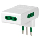 VIMAR - Adattatore multiplo salvaspazio bianco SICURY 250 V max 1500 W spina 2P+T 10 A tipo S11 tre prese 2P+T 10 A tipo P11. RI.00310.B