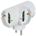 VIMAR - Adattatore Verticale Universale Bianco Sicury 250 V~ Multipresa 1500 W Spina 2P+T 16 A Standard Tedesco Francese Italiano P40