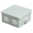 VIMAR - Scatola Derivazione Parete IP44 80x80x40mm Grigio RAL 7035 con Passacavi e Coperchio a Scatto