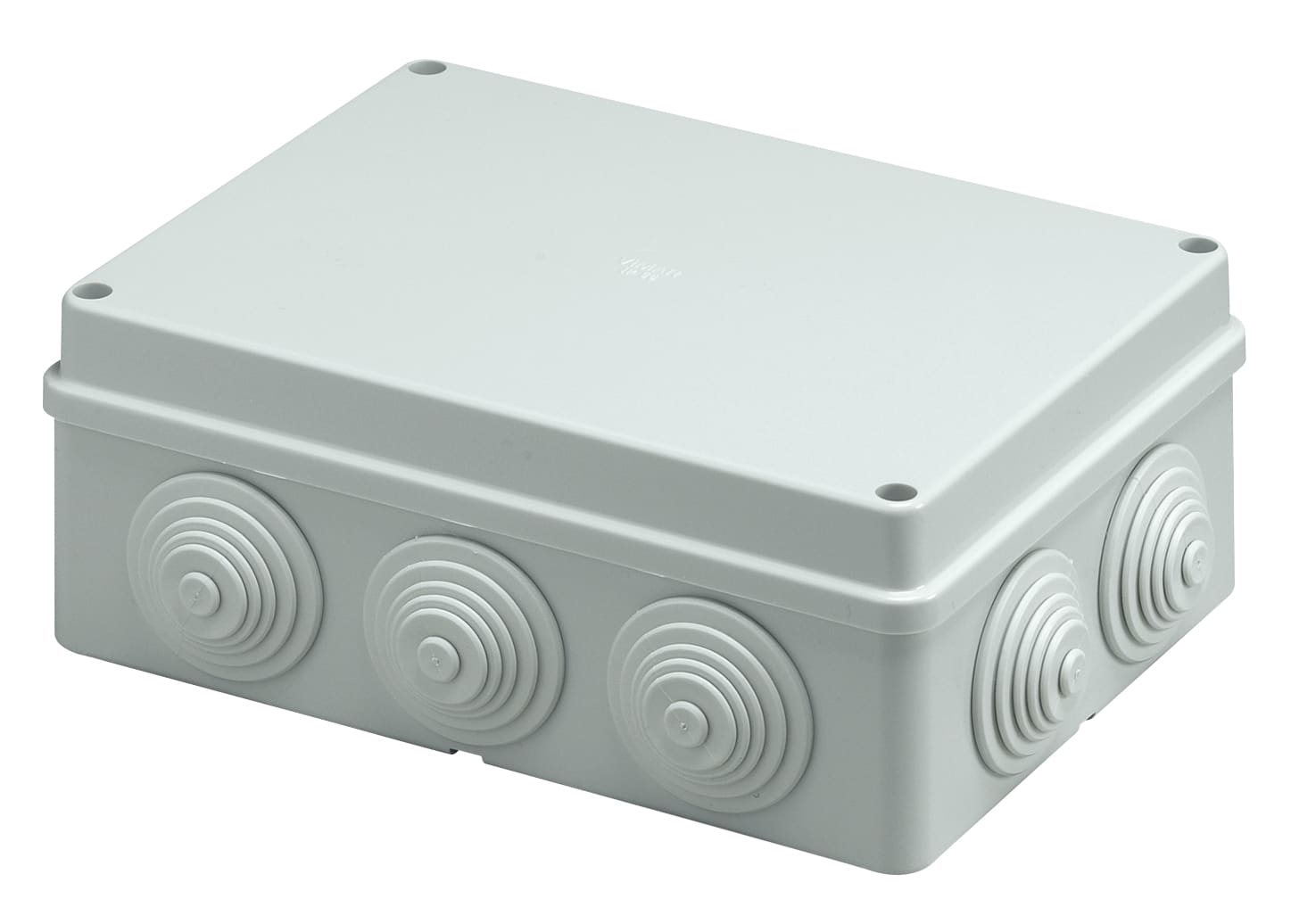 VIMAR - Scatola Derivazione Parete IP55 190x140x70mm Passacavi Acciaio Inox Grigio RAL 7035 V55107