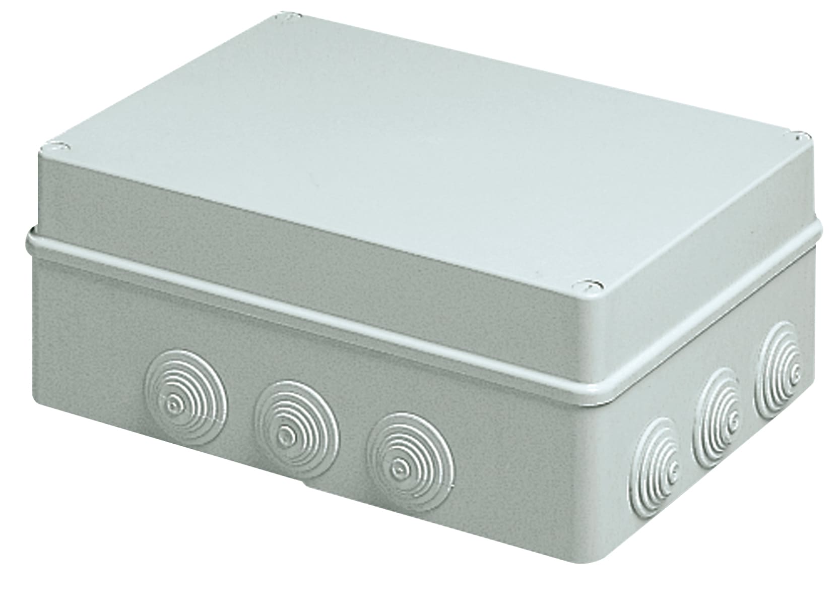 VIMAR - Scatola Derivazione Parete IP55 240x190x90mm Passacavi Acciaio Inox Grigio RAL 7035