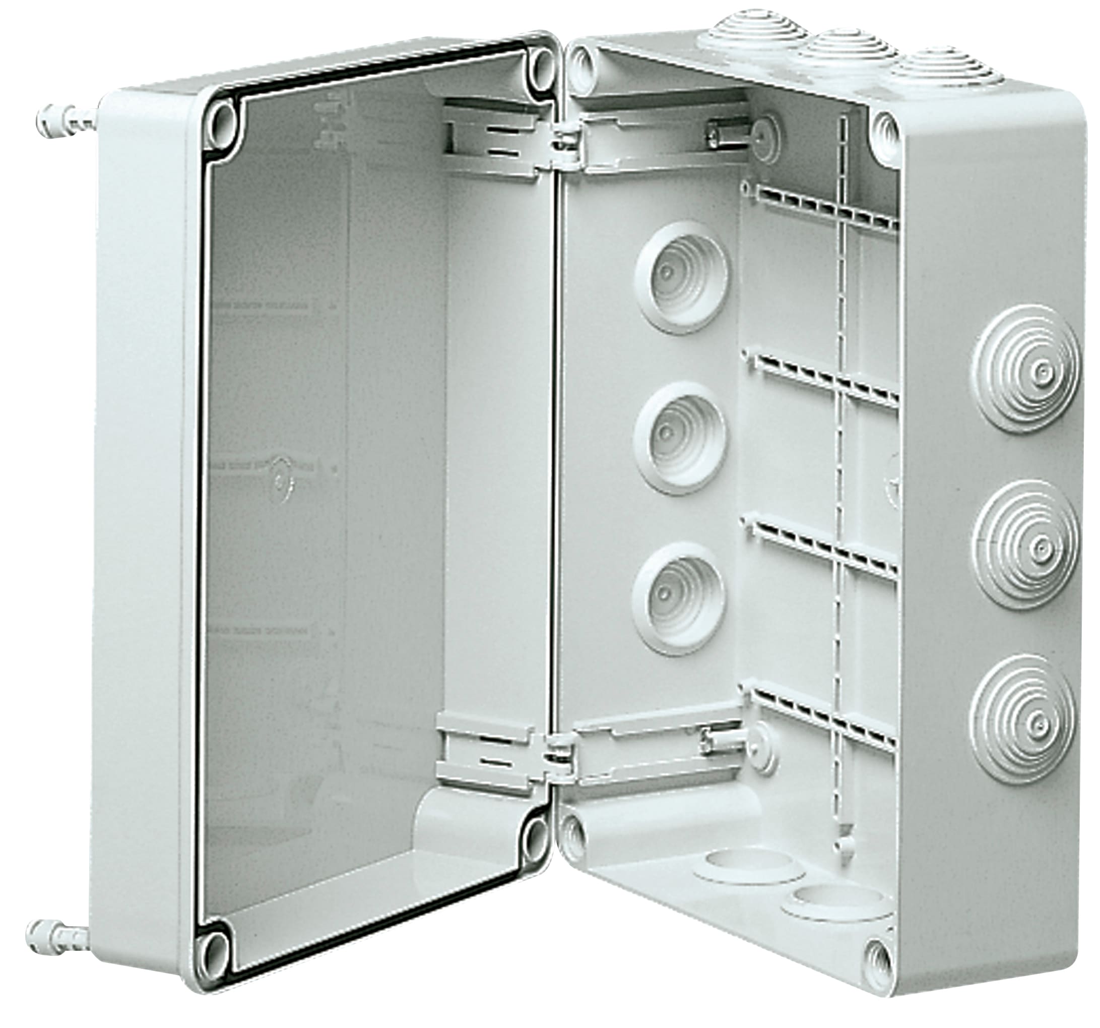 VIMAR - Scatola derivazione IP55 300x220x120mm con passacavi e cerniere V55109