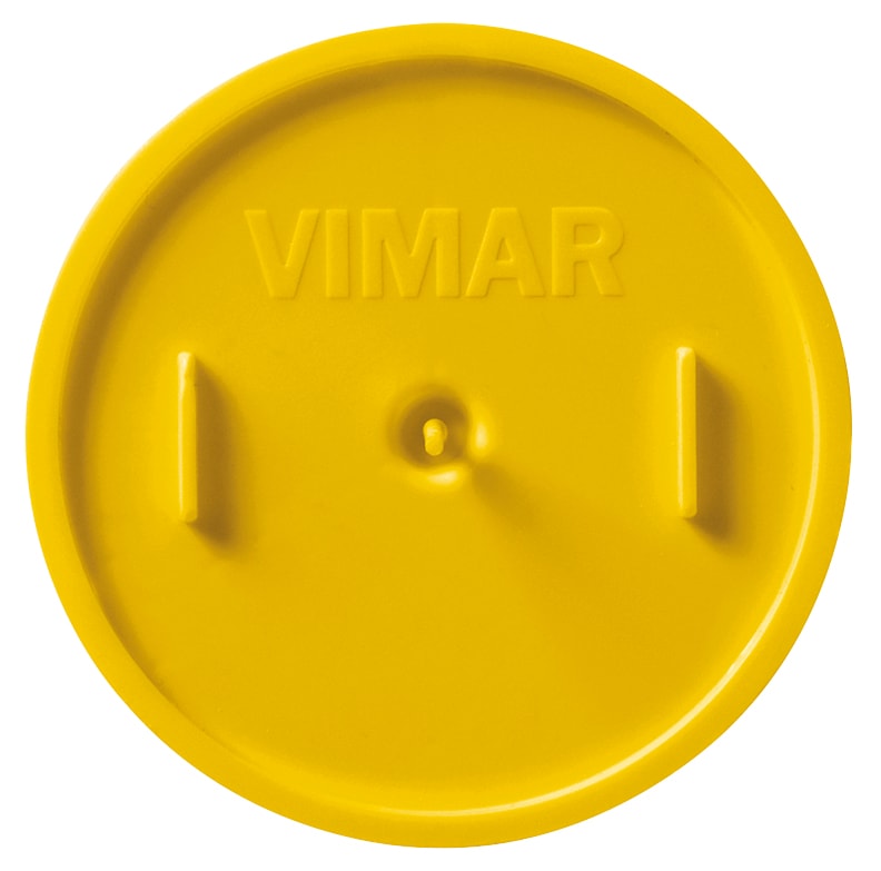 VIMAR - Coperchio antimalta giallo per scatole V71001 e V71001.Au diametro 60mm V71011