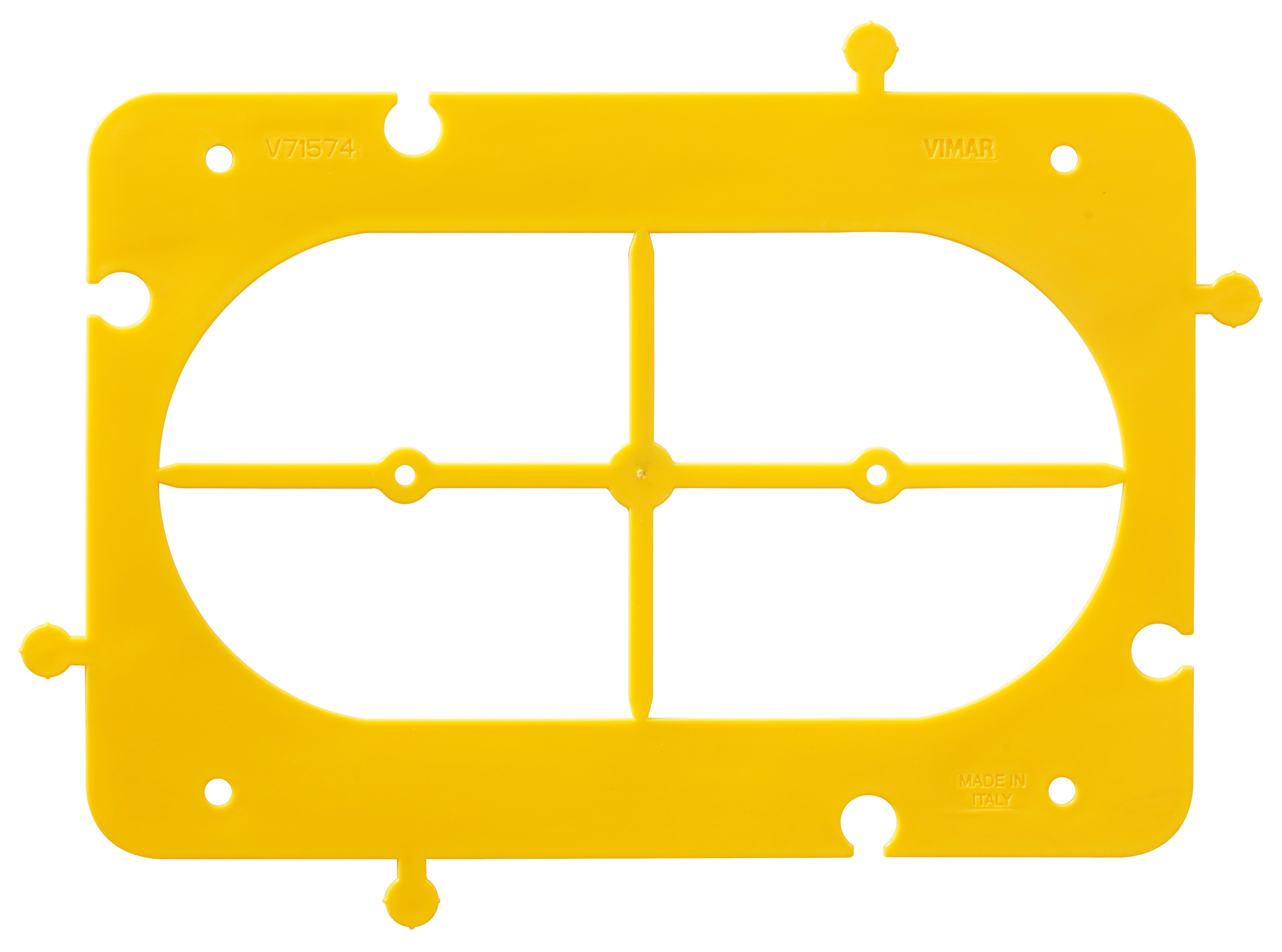 VIMAR - Accessorio multifunzione 4M per leggere, supporto per installazione scatole 4 moduli, dima di centraggio e giunto per montaggio in batterie. V71574
