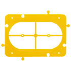 VIMAR - Accessorio multifunzione 4M per leggere, supporto per installazione scatole 4 moduli, dima di centraggio e giunto per montaggio in batterie. V71574