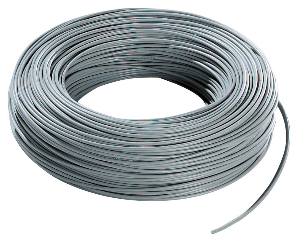 VIMAR - Cavo 2X0,35 + Coassiale 75Ohm PVC Eca 200M - Video e Energia: Cavo 2X0,35 Mm2 + Coassiale 75 Ohm, Guaina PVC, CPR Eca, Grigio - 200 M
