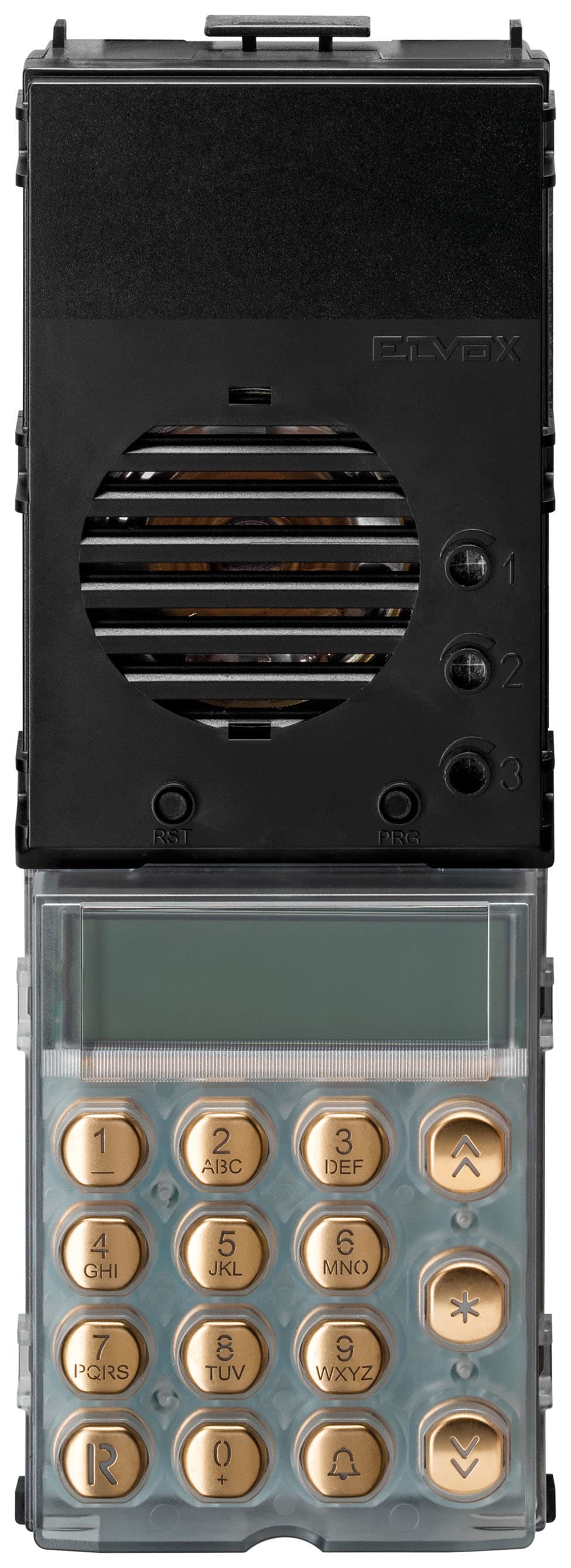 VIMAR - Unità Elettronica 2F+ Audio Led B.Co Tastiera Oro con Display e Rubrica Elettronica