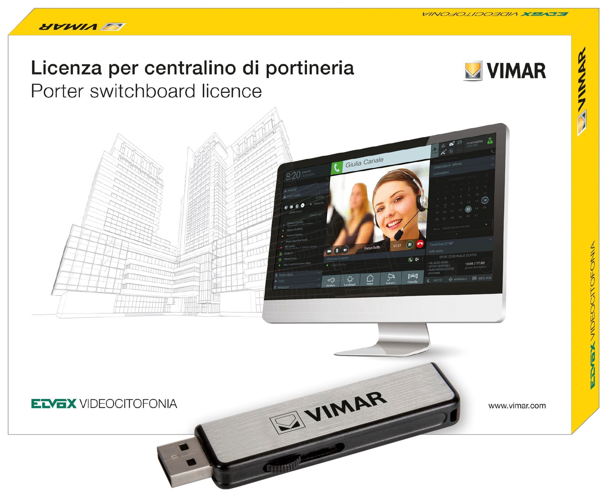 VIMAR - Licenza per Centralino di Portineria IP con Codice di Attivazione su Dispositivo USB