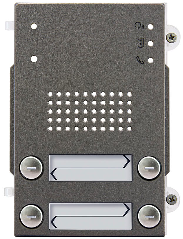 VIMAR - Modulo Frontale Audio Base 4 Pulsanti Doppia Fila Pixel Heavy Grigio Sablé Impatti Meccanici Esterni IP54