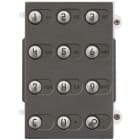 VIMAR - Modulo frontale tastiera IK09 IP54 Heavy, Pixel Heavy, per unità elettronica 41019 o 41020, grigio sablé, protezione impatti meccanici.