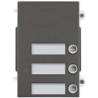 VIMAR - Modulo Frontale 3 Pulsanti Pixel Heavy per Unità Elettronica 41010 Grigio Sablé - Protezione Impatti Meccanici Esterni Ik10 IP54