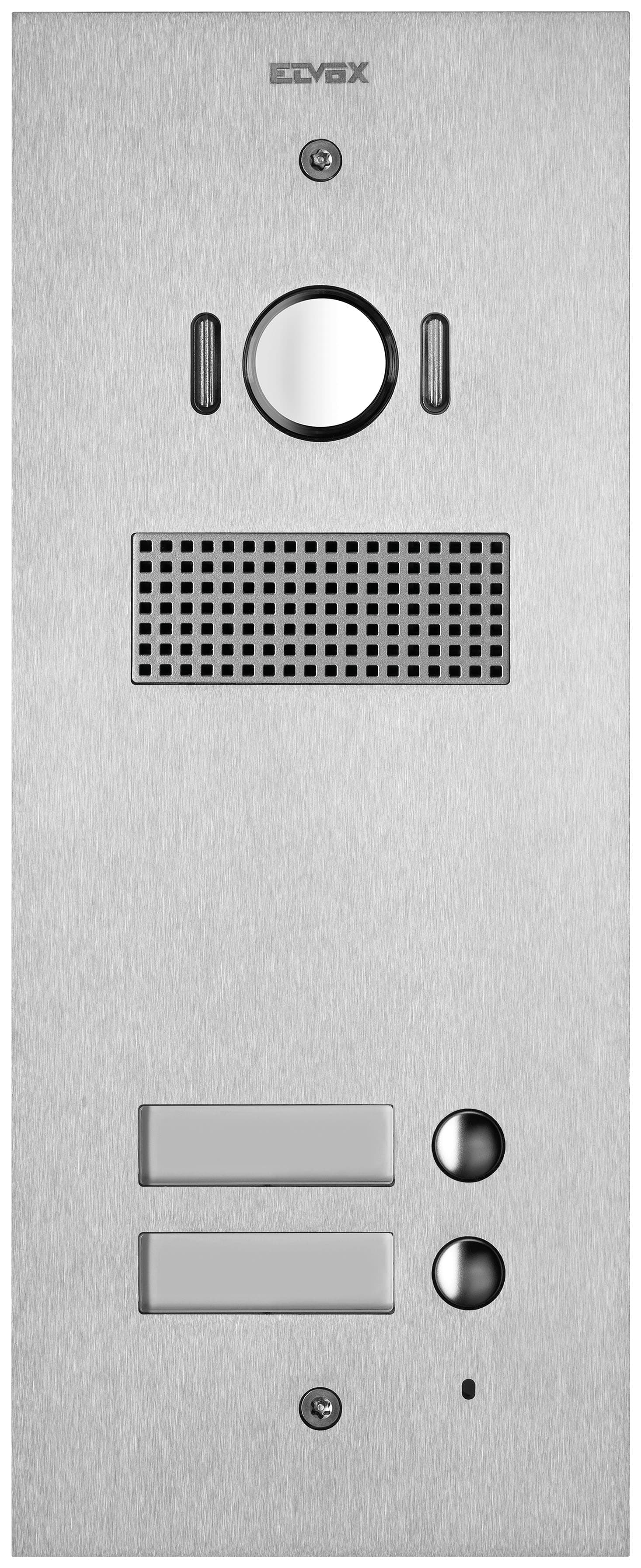 VIMAR - Placca Steely 2F+ A/V 2 Pulsanti Acciaio Inox Moduli Audio Video