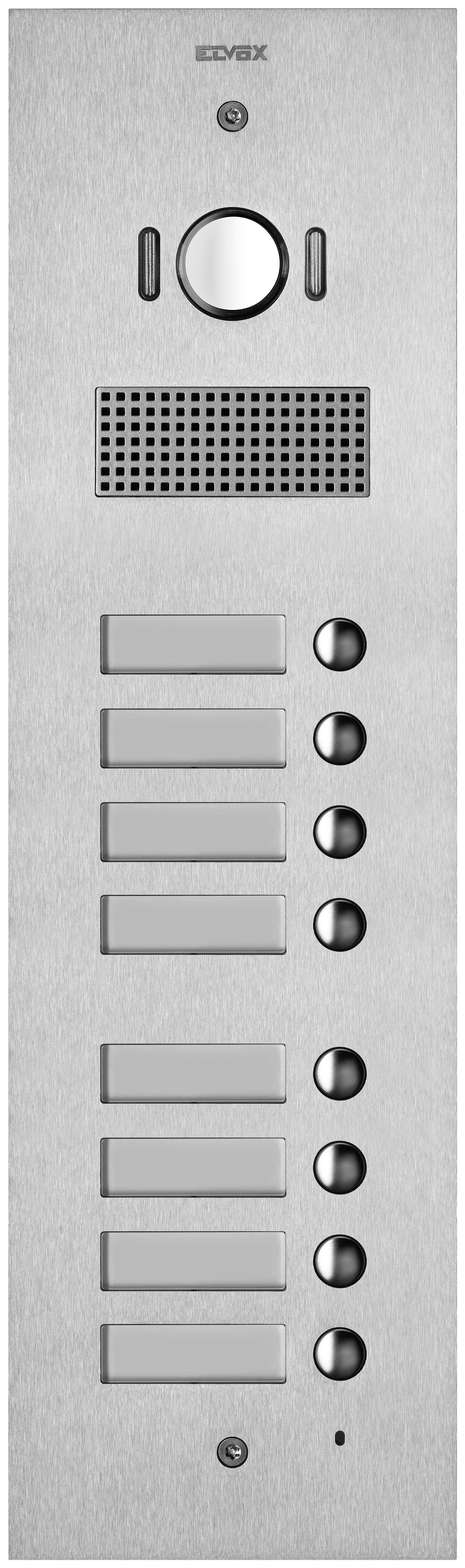 VIMAR - Placca Steely 2F+ A/V 8 Pulsanti Acciaio Inox Audio Video 3 Moduli