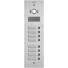 VIMAR - Placca Steely 2F+ A/V 8 Pulsanti Acciaio Inox Audio Video 3 Moduli