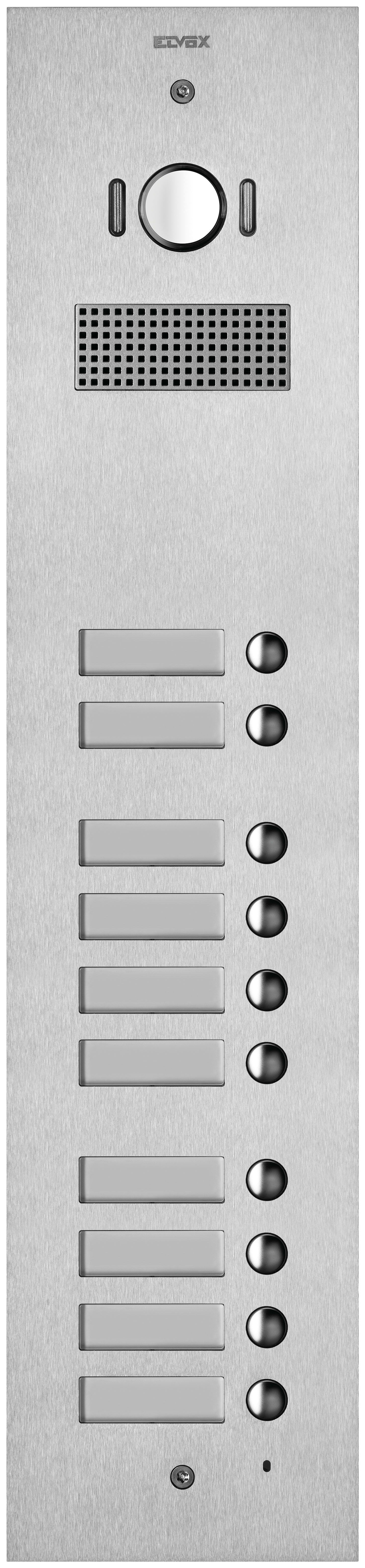 VIMAR - Placca Steely 2F+ A/V 10 Pulsanti Acciaio Inox Audio Video 4 Moduli