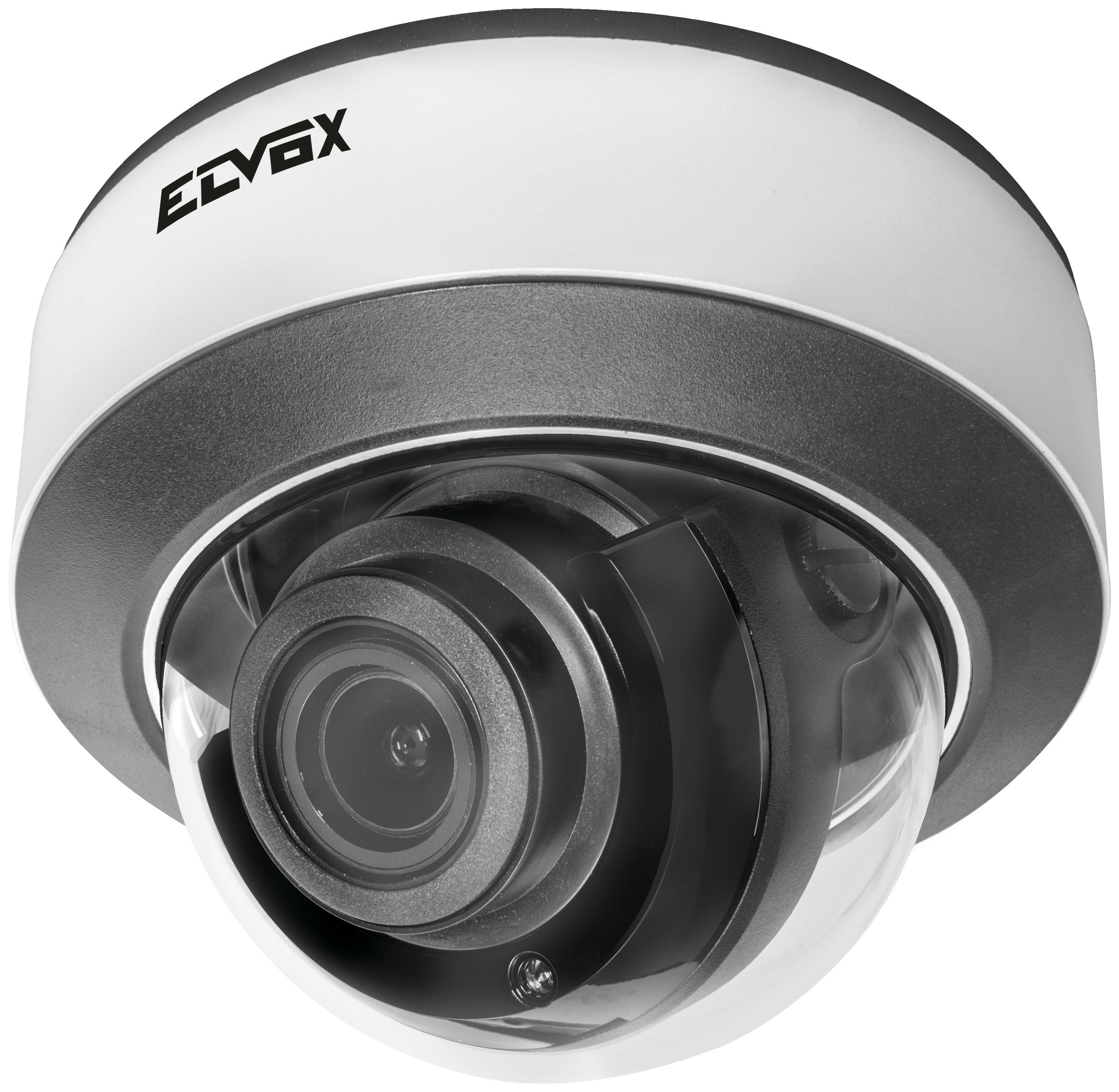 VIMAR - Telecamera dome IP 8 Mpx, obiettivo 2,8-12 mm, IK10, PoE, IR 30-50 m, audio in/out, IP67, H.265+, slot SD, funzioni AV, dimensioni Ø 141x114 mm.