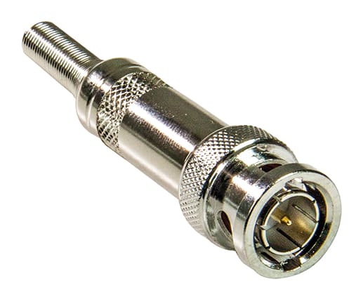 VIMAR - Connettore Bnc Maschio Saldare Rg59 Cavo Coassiale Corpo Metallico Spirale Passacavo