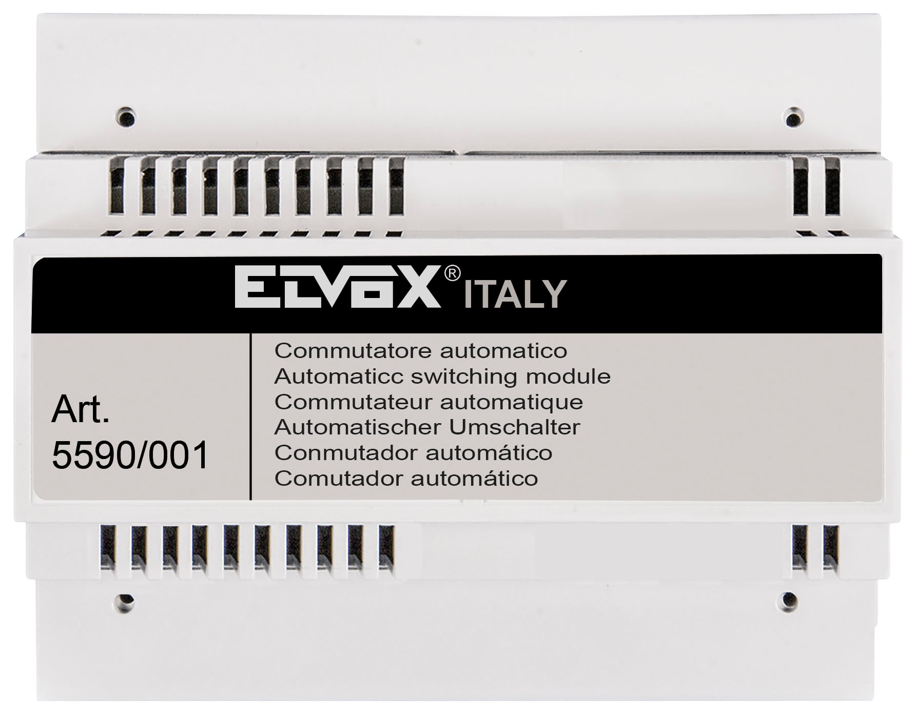 VIMAR - Commutatore Esterno Video e Audio con Scambio Automatico per Alimentatori 6680/V03, Installazione su Guida DIN, Occupa 8 Moduli