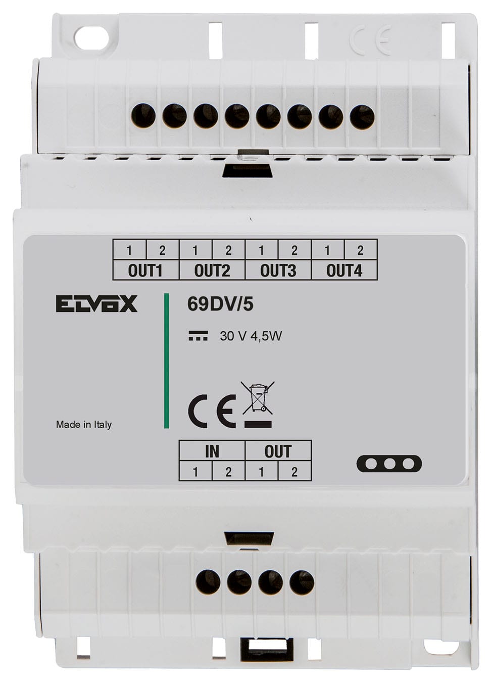 VIMAR - Divisore di Montante per Linee Cat5 su Guida DIN, 4 Moduli da 17,5mm