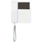 VIMAR - Videocitofono Tab microtel 4,3in bianco da parete per sistema Due Fili Plus con cornetta, display LCD, tastiera capacitiva e teleloop.
