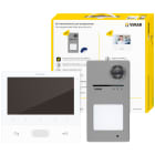 VIMAR - Kit Videocitofonico Due Fili Plus Espandibile A Colori con Videocitofono Vivavoce Tab 7, Targa Roxie e Accessori