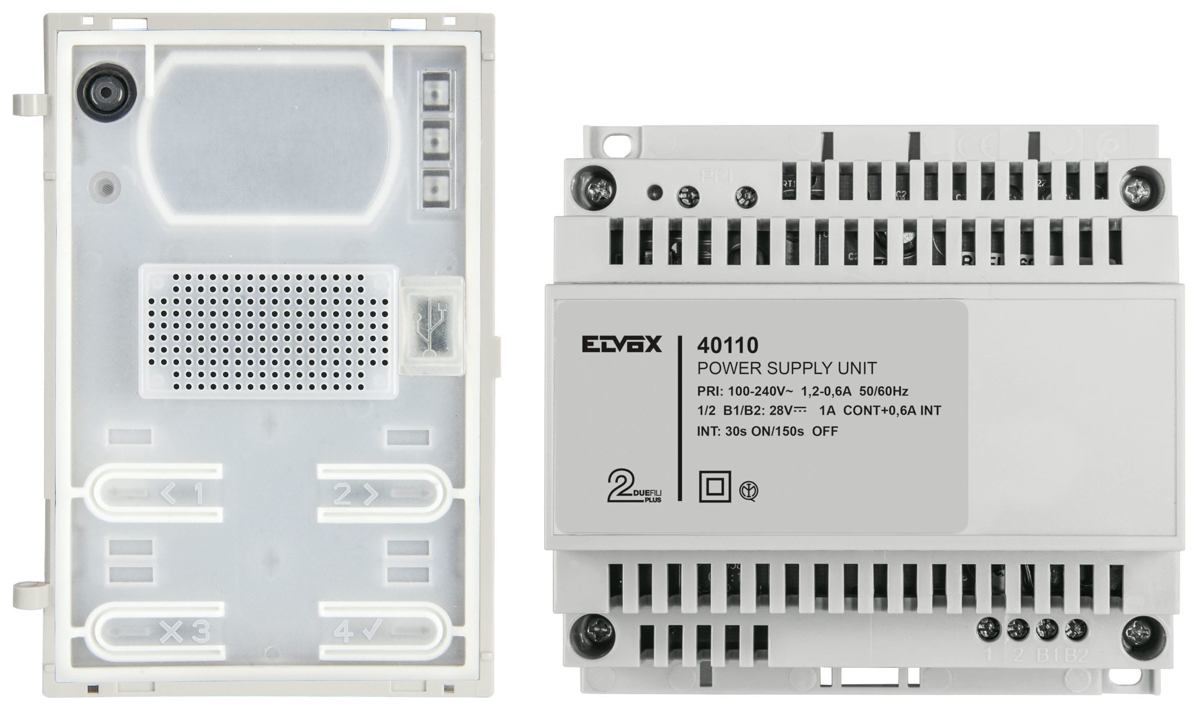VIMAR - Kit audio evoluto espandibile due fili plus con unità audio, ingresso video analogico per telecamera, teleloop 41002 e alimentatore 40110.