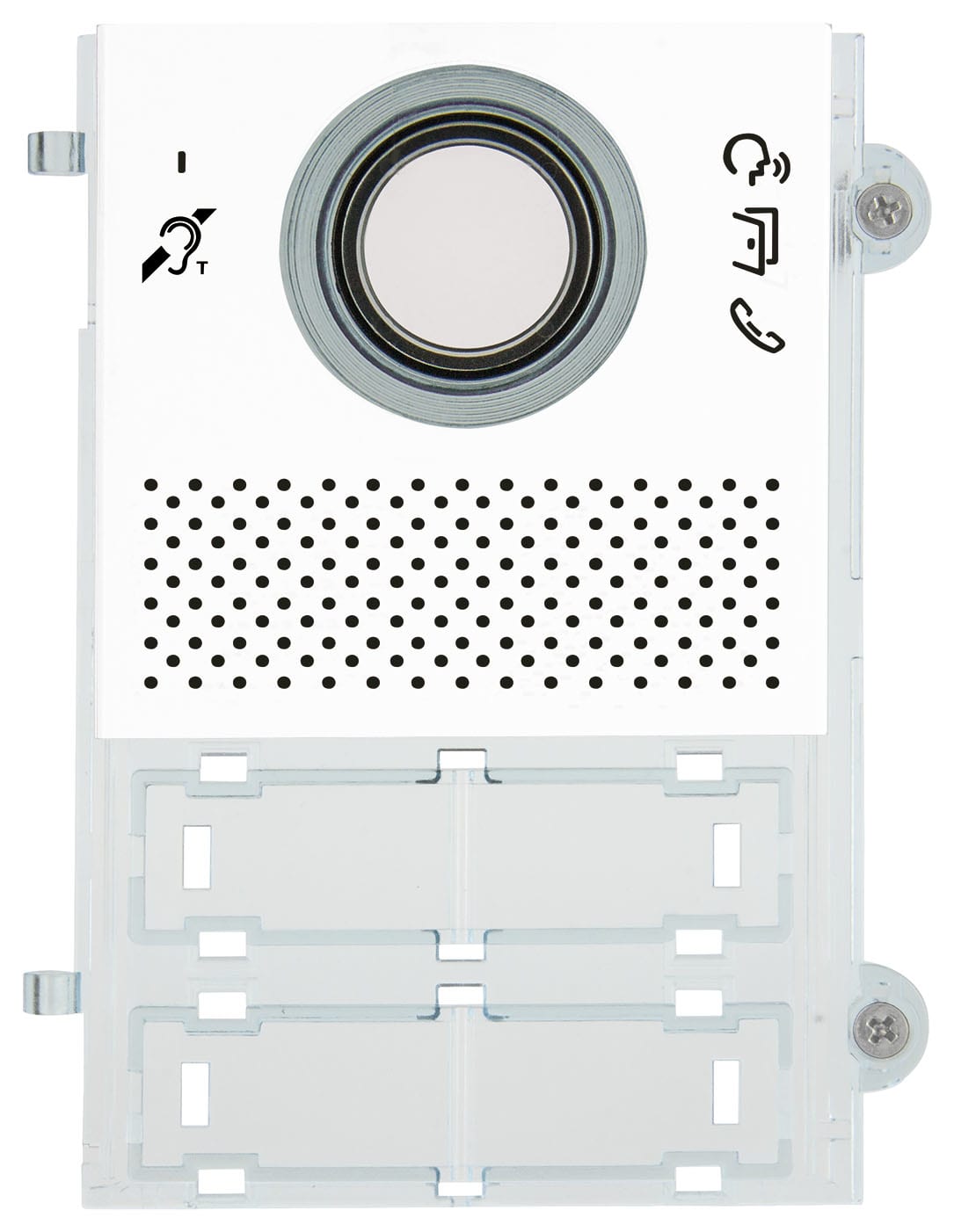 VIMAR - Modulo Frontale Audio/Video Pixel Teleloop Bianco per Unità Elettronica Due Fili Plus 41004 con Funzione Audiolesi e Simbolo