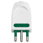 VIMAR - Spina 2P+T10A Orientabile Bianco Sicury 250V Spinotti In Linea Squadra S11-Spb11 Uscita Cavo Assiale