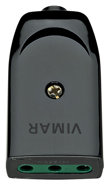 VIMAR - Presa Mobile Sicury 2P+T 10A 250V Uscita Cavo Assiale Nero