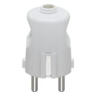 VIMAR - Spina 2P+T 16A Standard Tedesco e Francese, Uscita Cavo Assiale Bianco