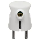 VIMAR - Spina 2P+T 16A Standard Tedesco e Francese, Uscita Cavo 90° Bianco