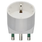 VIMAR - Adattatore S17 P30 Bianco Sicury 250V 1500W Spina 2P+T 16A Presa 2P+T 16A Contatti Di Terra Laterali E Centrale