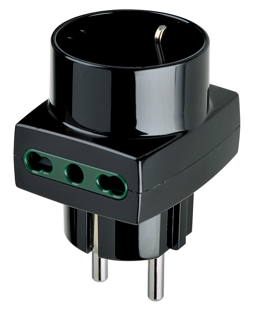 VIMAR - ADATTATORE MULT. S31+2P17/11+P30 NERO