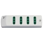 VIMAR - Presa Mobile Multipla 2P+T 16A 250V, 4 Uscite Sicury Standard Italiano, Potenza Massima 3680W Bianco