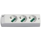 VIMAR - Presa Mobile Multipla 2P+T 16A 250V Bianco - Sicury Standard Italiano P30, 3 Uscite, 3680W