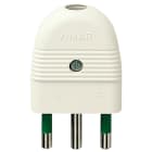 VIMAR - Spina Sicury 2P+T 16A 250V Standard Italiano Tipo S17 Uscita Cavo Assiale Bianco