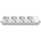 VIMAR - Presa Multipla Universale Bianco 4 Uscite Sicury Standard Italiano 2P+T 16A 250V Potenza Massima 3680W