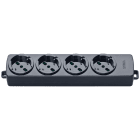VIMAR - Presa Multipla Universale Nero 4 Uscite Sicury Standard Italiano 3680W