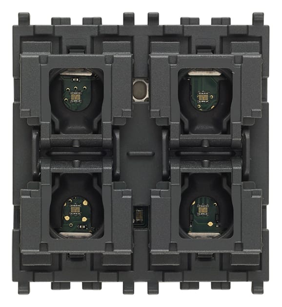VIMAR - Comando KNX 4 Pulsanti LED RGB Intensità Regolabile 2 Moduli Eikon Arké Plana