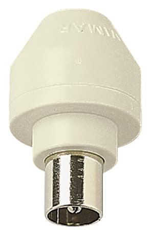 VIMAR - Spina TV D9,5 Assiale Avorio Coassiale IEC Z 75 Ohm Uscita Cavo