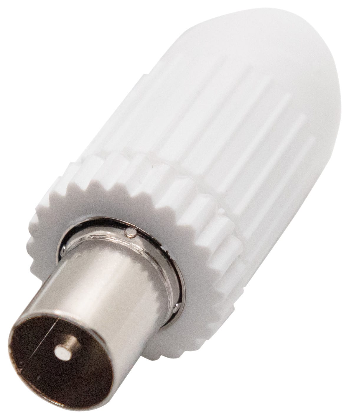 VIMAR - Connettore Maschio Assiale Bianco per Tv, Rd e Sat con Uscita Cavo