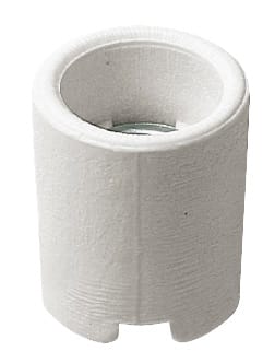 VIMAR - Portalampada E14 Porcellana Bianco - Base con Fori di Fissaggio Ø 3,7 mm Interasse 18 mm