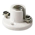 VIMAR - Portalampada E10 Base Porcellana Bianco - Per Impieghi Fino A 24 V, Fori Di Fissaggio Ø 3,5 Mm Interasse 22 Mm