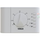 VIMAR - Termostato rotella parete bianco, controllo ON/OFF temperatura ambiente, classe I, relè 5(2) A 240 V, batterie AA non incluse.