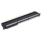 VIMAR - Pannello 24 RJ45 Cat6 FTP 1u, 19 pollici, 24 connettori RJ45 Cat. 6 schermati, cablaggio T568A/B, 8 contatti, morsetti 110, 1 unità rack.