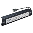 VIMAR - Pannello Universale Completo 7 Uscite Sicury 2P+T 16A 250V Standard Italiano P40 3M Cavo 3G1,5mm2 Spina S17