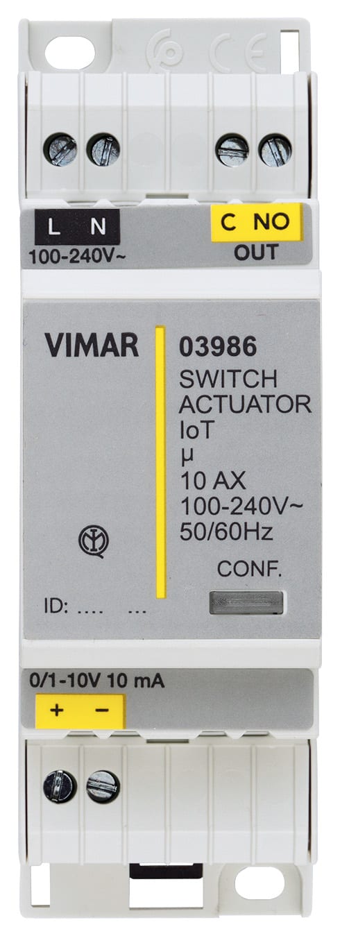 VIMAR - Attuatore Elettronico Wireless con Uscita Analogica Proporzionale e Relè Programmabile per Comandi Vari
