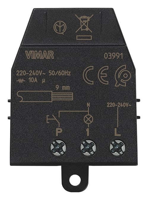 VIMAR - Modulo Relè Magnetico Quid Ad Impulsi Sequenziali On/Off 10A 220-240V~ 50/60Hz Installazione Da Incasso