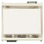 VIMAR - Pulsante Targhetta 1P No 10A 12-24V Luminoso Lampada Siluro 12/24V 3W Ø 7X31mm 2 Moduli Speciali